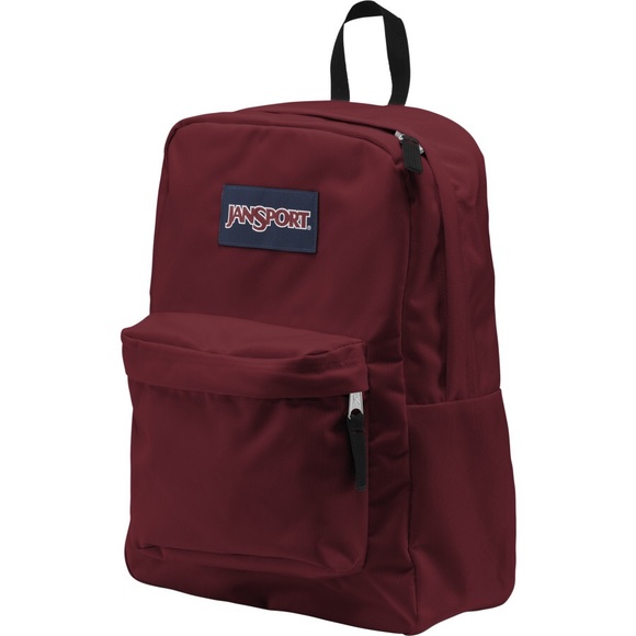 dark red jansport backpack